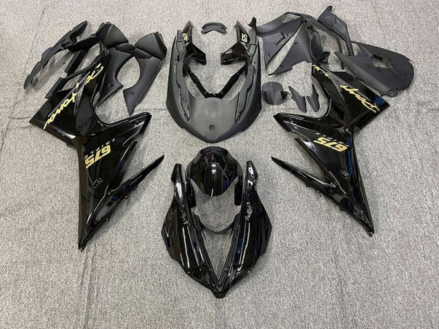 2013-2016 Gloss Black w Gold Triumph Daytona 675 Motorcycle Fairing