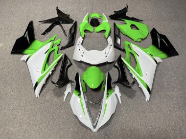 2013-2016 Gloss White and Green Triumph Daytona 675 Motorcycle Fairing