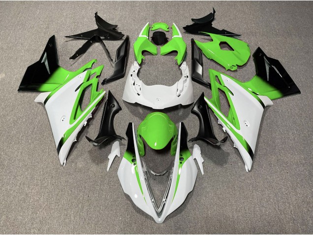 2013-2016 Gloss White and Green Triumph Daytona 675 Motorcycle Fairing