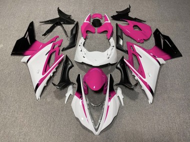 2013-2016 Gloss White and Pink Triumph Daytona 675 Motorcycle Fairing