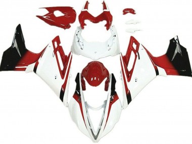 2013-2016 White and Red Triumph Daytona 675 Motorcycle Fairing